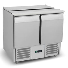 Carina Refrigerated Salad Workbench Stainless Steel Pizza and Salad Preparation Counter Commercial Display Case (S900STD)