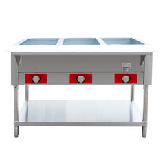 EasyRose Steam Table Food Warmer Buffet 3 Pans Steamer 1500W Restaurant Bain Marie