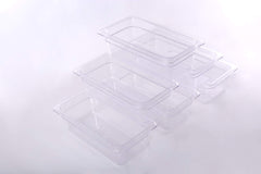 Clivia 6 Pack 1/3 Size Food Pan 2.5" Deep Polycarbonate Storage Prep Container